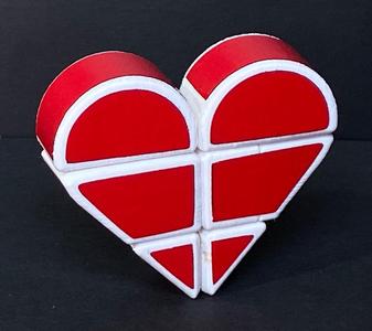 1x2x3 Heart Rubik's Cube Puzzle