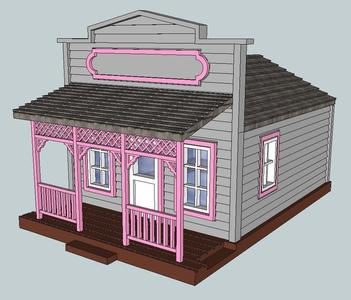 HO Scale Western Dress Shop