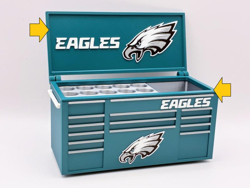 Lid - Philadelphia Eagles inspire toolbox desk NFL