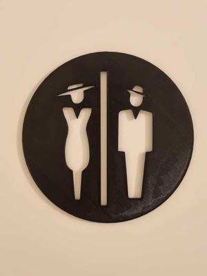 Classy Toilet Sign - Hollow