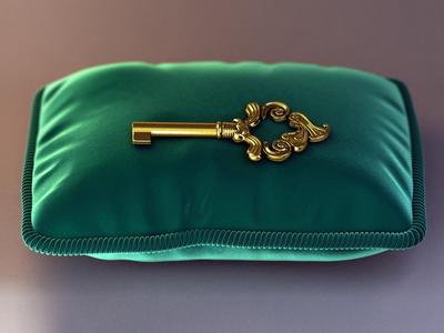 Old Key & pillow 