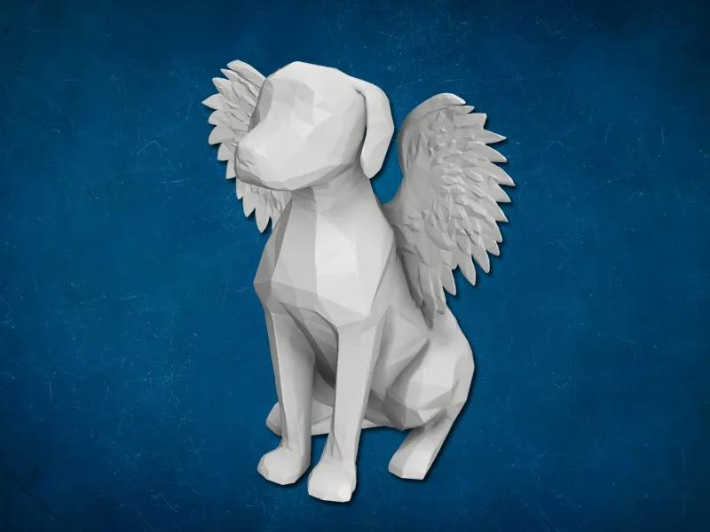 Dog With Angel Wings Dog Keepsake   