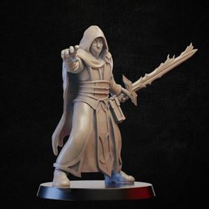 Warlock with magic sword