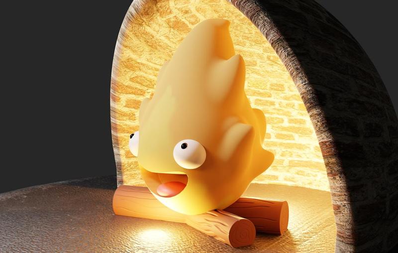 Calcifer with lamp adaptor and extra updated mini figure