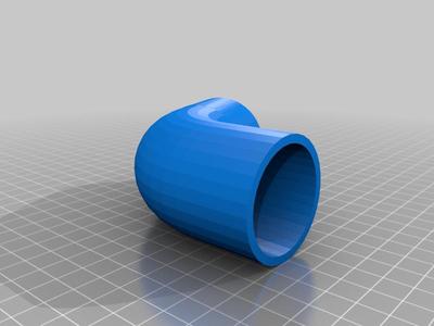 40mm Vacuum Hose 70 degree bent connector 