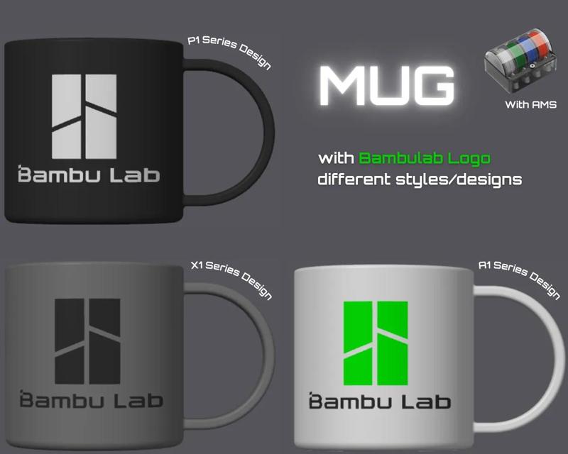 Bambulab cups/mug different designs   