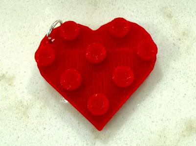 Brick LEG0 Heart Necklace or Earrings