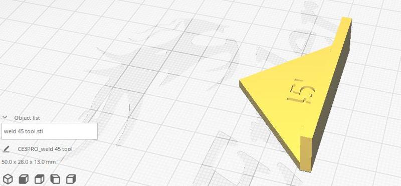 45d angle template  for flat steel or tubing r.h.s