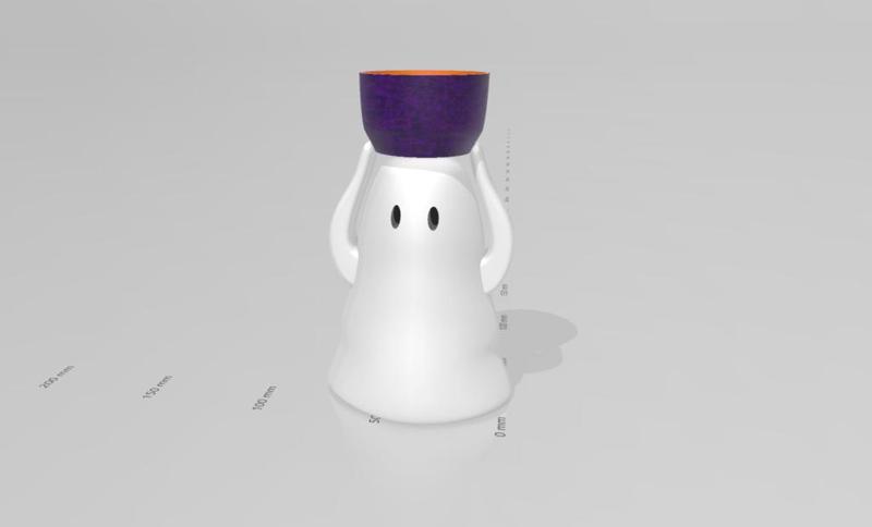 Cozy Ghost planter / bowl - Halloween