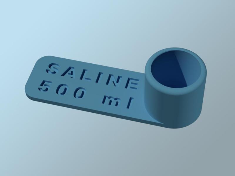 Salt dispenser for saline making