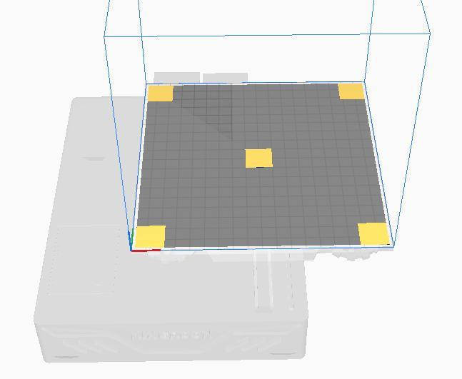 Kingroon KP3S 0.2 bed 180X180 mm calibration test