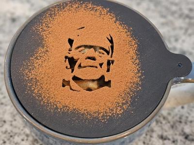 Perfect Frankenstein Latte Art for Halloween