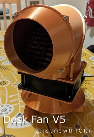 Wind Tunnel Desk Fan - Desk Fan V5: 120mm PC Fan