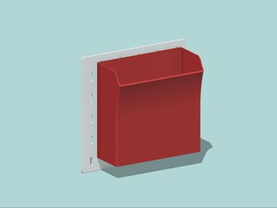 Sturdy Skadis Trash Box - Various Peg Spacing