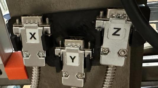 Holder for three RS232 Seriell DB9 Plugs   