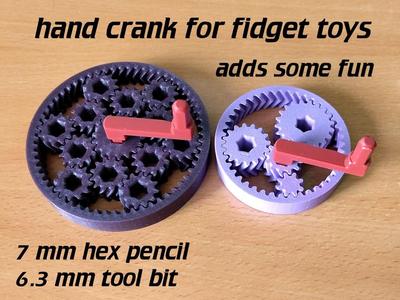 hex hand crank for some gear fidget toys