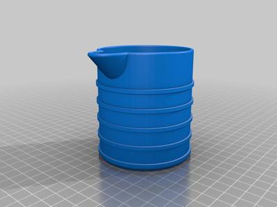 Measuring cup with spout for liquids