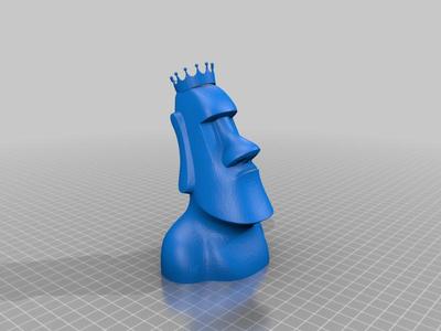 Moai w a crown 