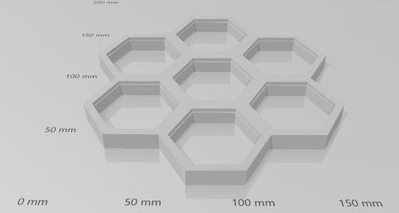 Hextiles, honeycomb, large, plain