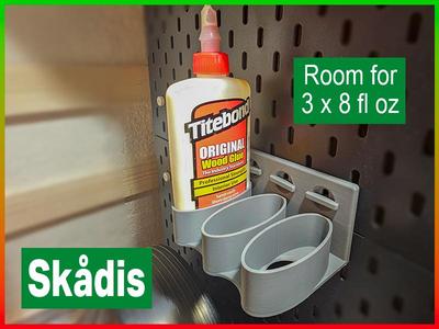 Skadis wood glue holder