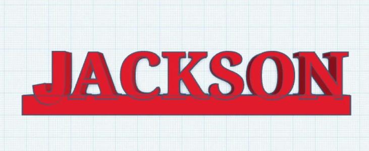 Name tag - Jackson   