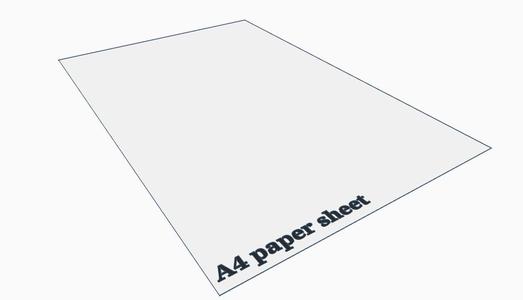 A4 paper sheet