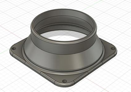 92mm fan to 75mm air tube