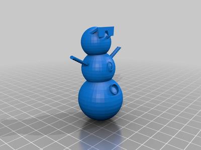 christmas snow man with sunglasses 