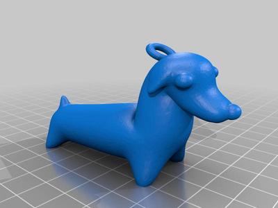 Walter the wiener dog keychain