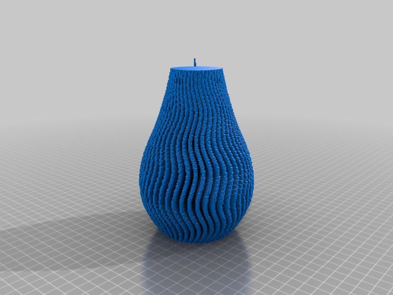 (3D Slash) waveVase_200mm
