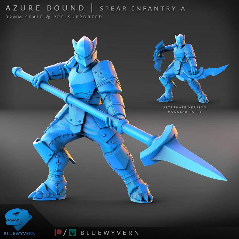 Azure Bound - Spear Infantry A (Modular)