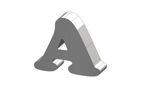 A Cooper Face Font Letter