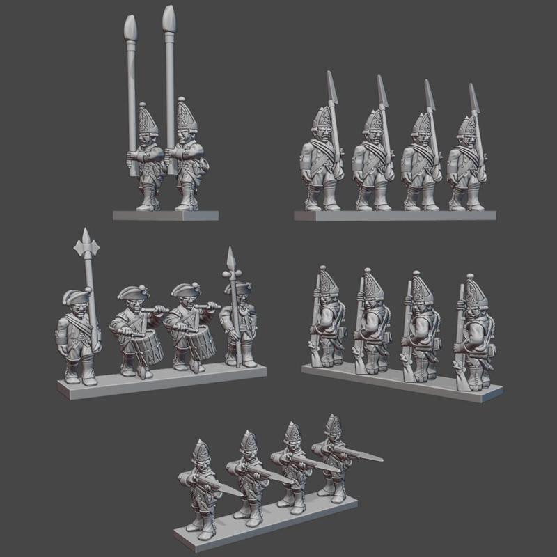 Hessian Infantry (Musketeers, Fusiliers, Grenadiers & Jaegers) AWI-HE-1