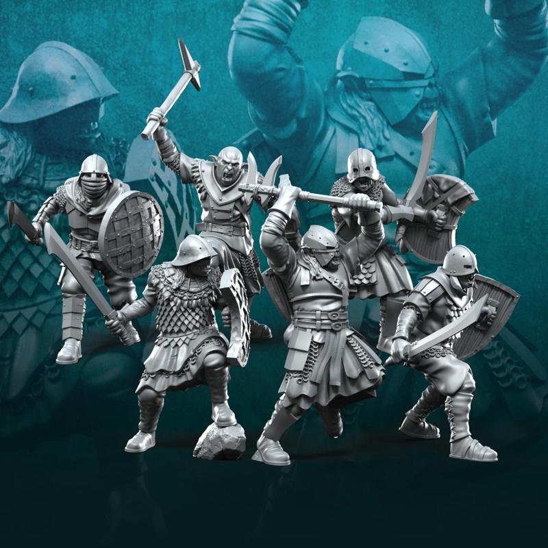6x New Regular Orcs with Sword and Shield | Regular Orcs | Fantasy