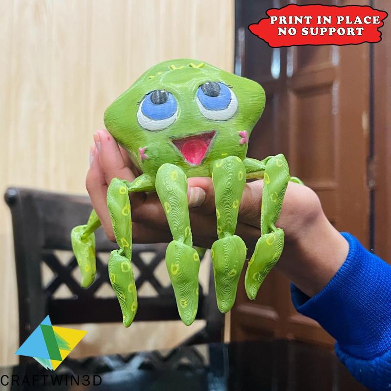 🐙 The adorable Articulated Octopus with Flexible Legs and a mobile stand!