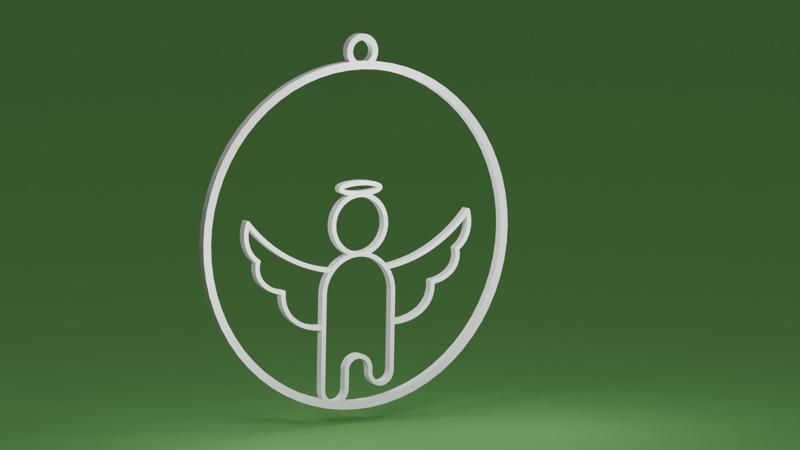 Angel in a bauble (Christmas tree ornament)