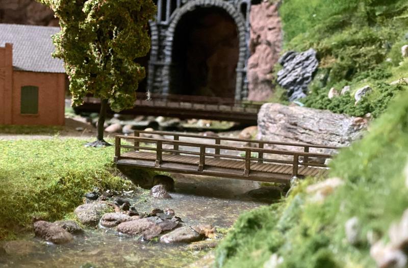 Wooden Bridge for Model Railway in H0 1:87