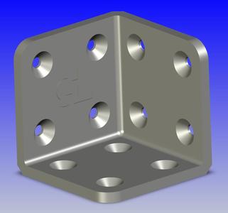 Bracket 3x90degr 50x50x50mm  (2"x2"x2") , Ecken Konsole ;-)