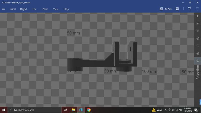 Bobcat Windshield Wiper Bracket