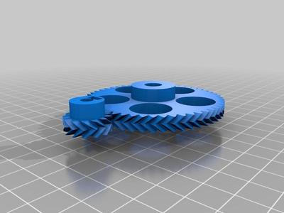 1 My Customized Parametric Herringbone Gear Set for Stepper Extruders