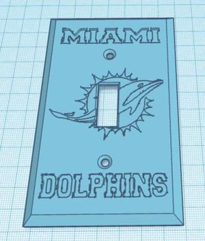 Miami Dolphins light switch cover