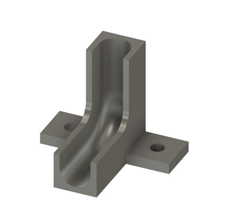 Hardline tubing 90 degree bend vertical holder