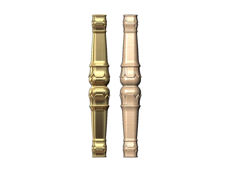 Square lotus flower bead capital column relief 3D print model