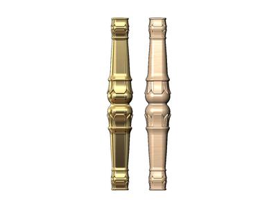 Square lotus flower bead capital column relief 3D print model