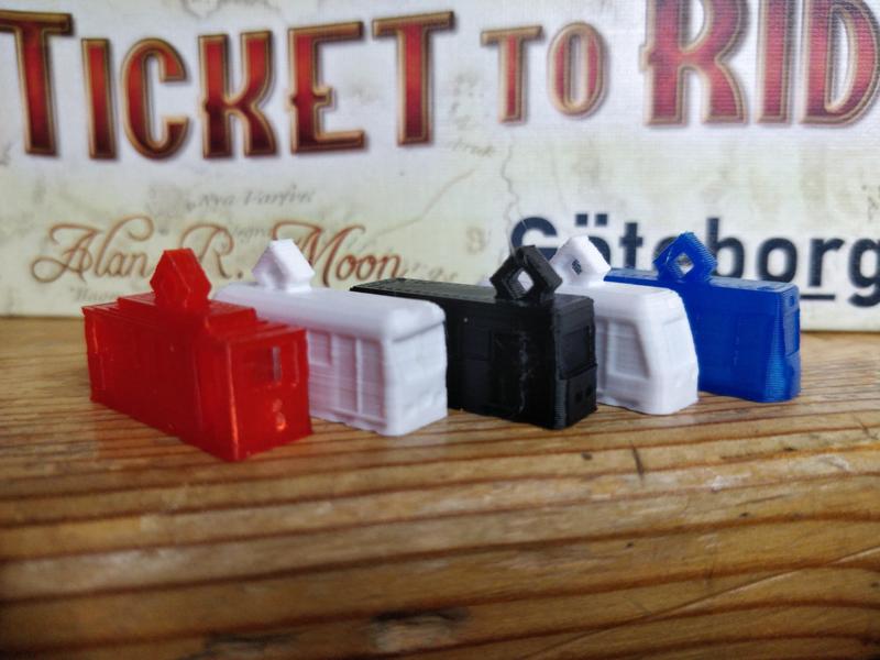 Ticket to Ride Göteborg game pieces