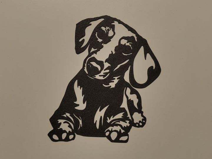 Dog silhouette wall art