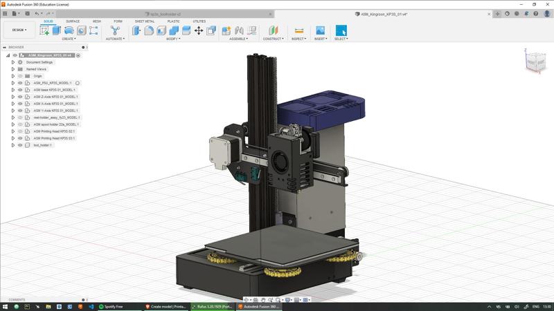 Tool holder for Kingroon KP3S