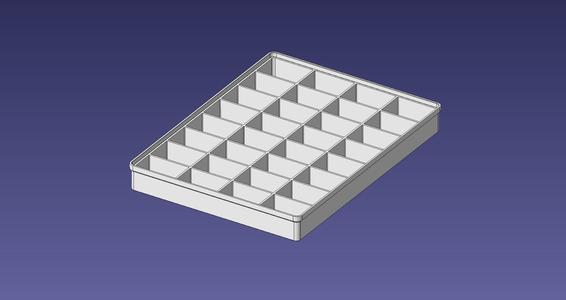 3x4 units, third height, 4x8 grid Stackable Insertbox