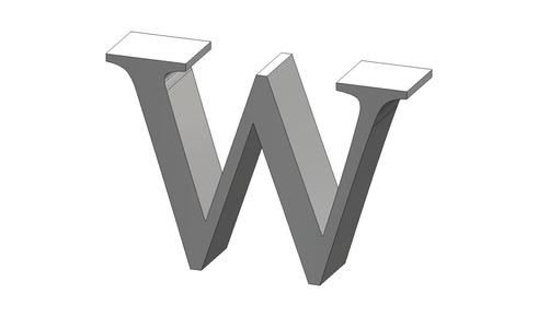 W letter Adobe Arabic Font