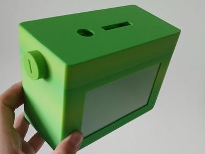 Piggy Bank with plexiglass front panel